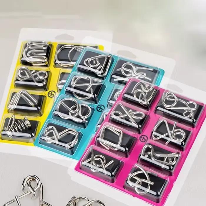 Puzzle en métal à neuf maillons pour enfants