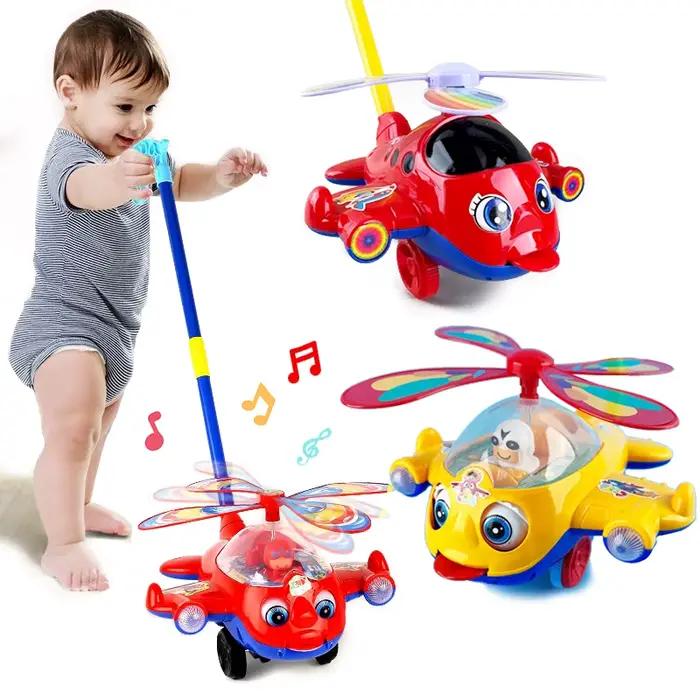 Marcheur Main Pousser Enfant Avion Voiture Jouets Exploration Plein Air Occasions Spéciales