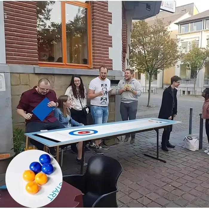 Jeu de curling de table pour adolescents et adultes, avec patins à roulettes 8/16, pour fêtes et occasions spéciales, cadeau idéal pour Noël, Halloween, Thanksgiving