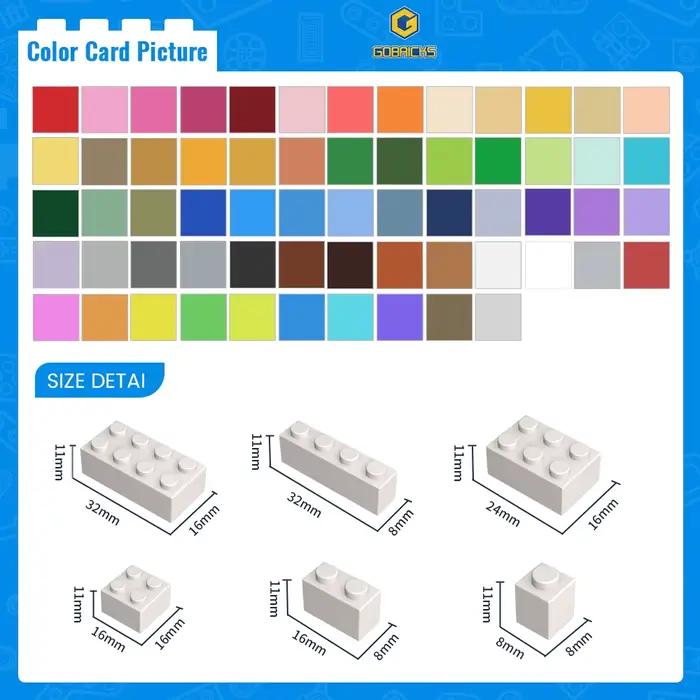 Blocs de construction personnalisables GOBRICKS en plastique ABS pour adultes et enfants, jouets éducatifs créatifs, compatibles avec LEGO, cadeaux pour occasions spéciales