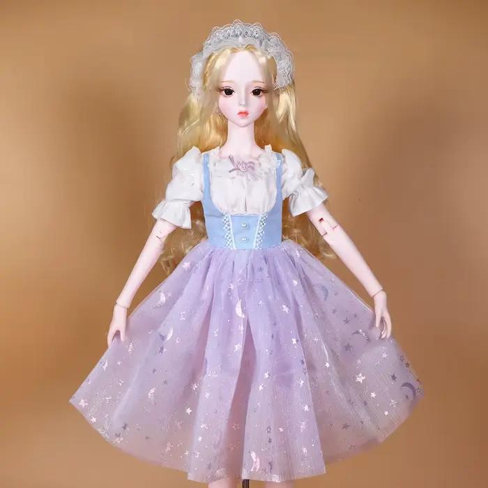 Robe en dentelle blanche avec kimono et chaussettes pour poupée fille SD DBS 62cm occasions spéciales anime