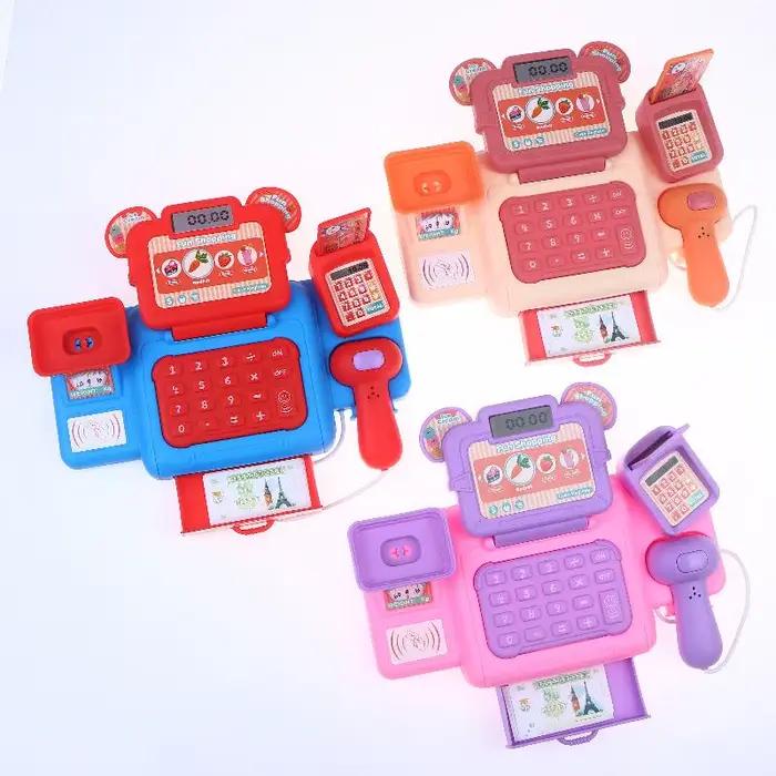 Ensemble de caisse enregistreuse avec sons et lumières pour les jeux de rôle entre enfants et parents.
