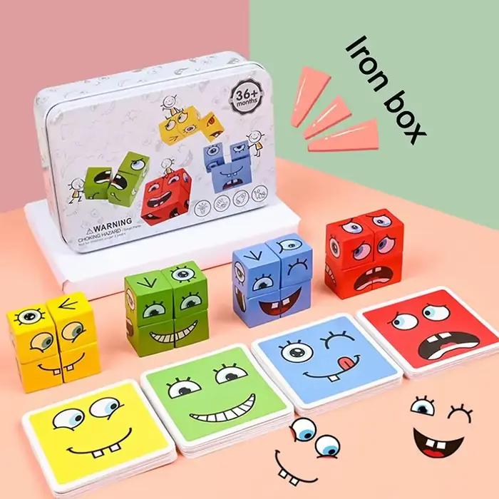Blocs de construction en bois pour enfants