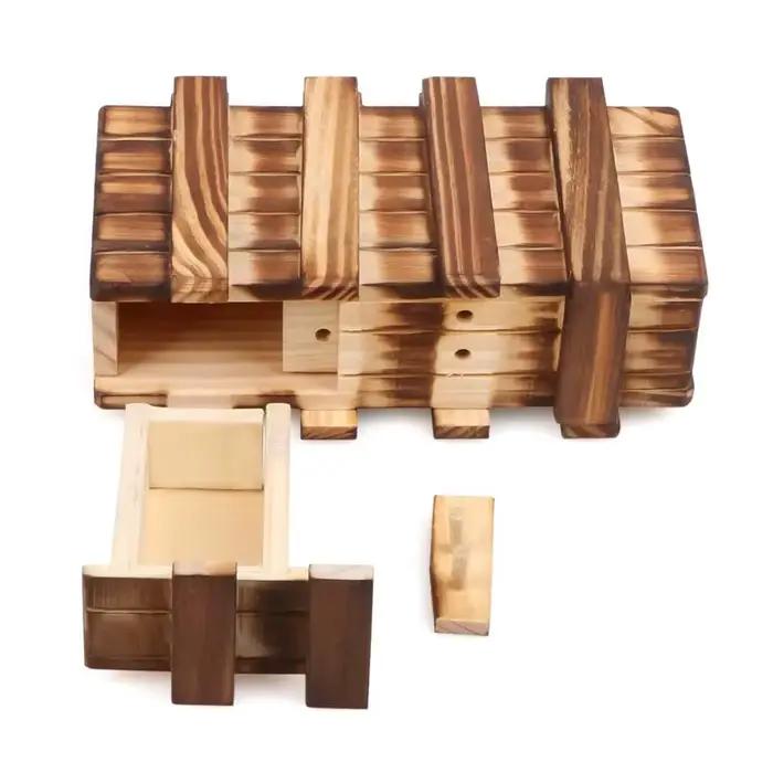 Boîte secrète casse-tête boîtes de puzzle en bois avec compartiments cachés tiroirs magiques cadeau d'anniversaire pour adultes et adolescents