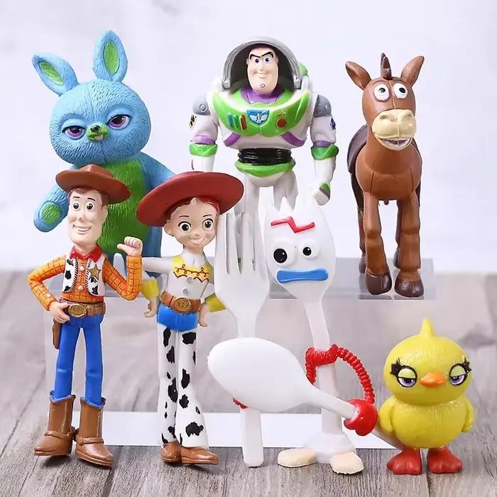 Disney – figurines en PVC Toy Story 4 Woody Jessie Buzz Lightyear Bullseye Forky Ducky Bunny