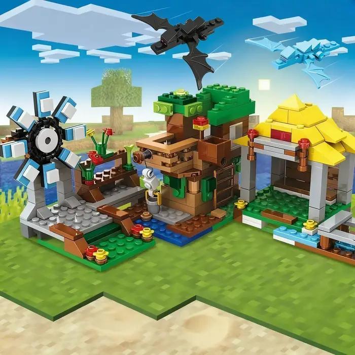 Ensemble de blocs de construction Minecrafted Grande Maison dans les Arbres du Village