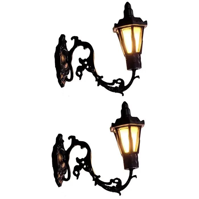 2 pièces maison de poupée applique modèle jardin cour lustre Table de sable lumière LED