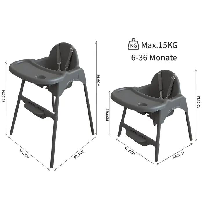Chaise haute pour bébé Yalion (6-36 mois) avec plateau