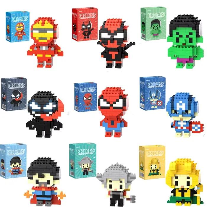 Marval légendes lega Deadpool Spider Man blocs de construction Iron Man personnage de dessin animé bloc