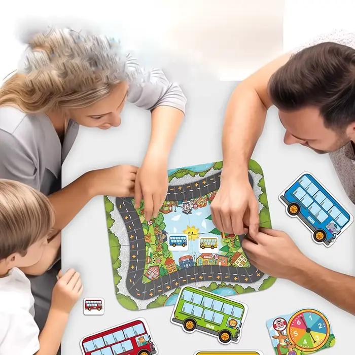 Jeu de société à plateforme de Bus Animal Montessori