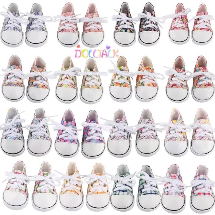 Chaussures de poupée en toile de 7 cm