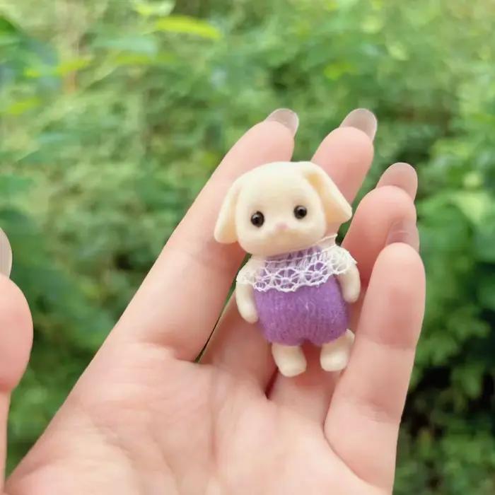 Simulation forêt lapin famille bricolage Playset Mini
