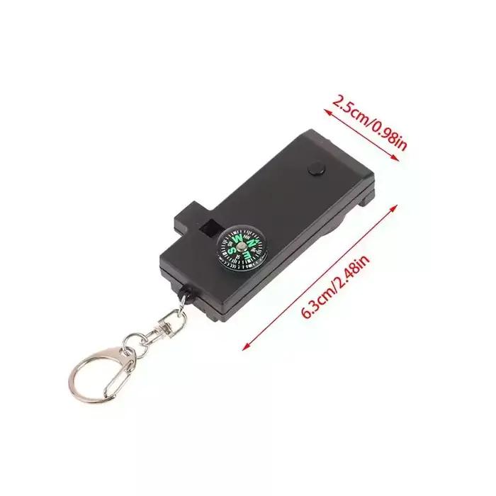 Sifflet de survie 5 en 1, sifflet d'extérieur avec télescope, équipement de survie, équipement de survie, lampe de poche grossissante pour Fishin