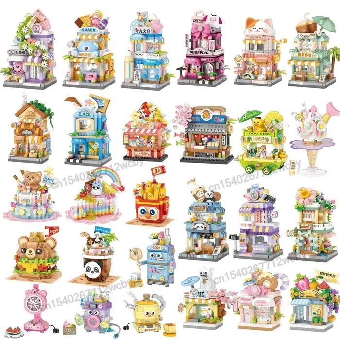 Décennie s de construction de maison, appareil ménager, dessert, vue sur la rue, collation, jouets pour enfants, cadeaux pour garçons et filles, compatibles avec Lego