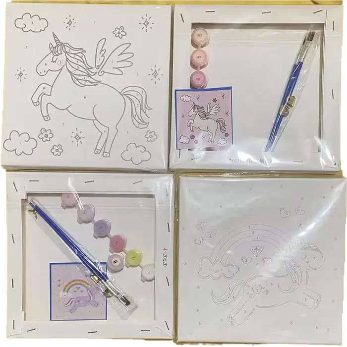 Peinture par numéros d'animaux colorés pour enfants