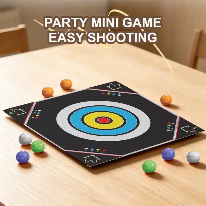 Jeux de société amusants pour toute la famille : avec 8 billes et tapis de jeu de table, jeu de table multifonctionnel