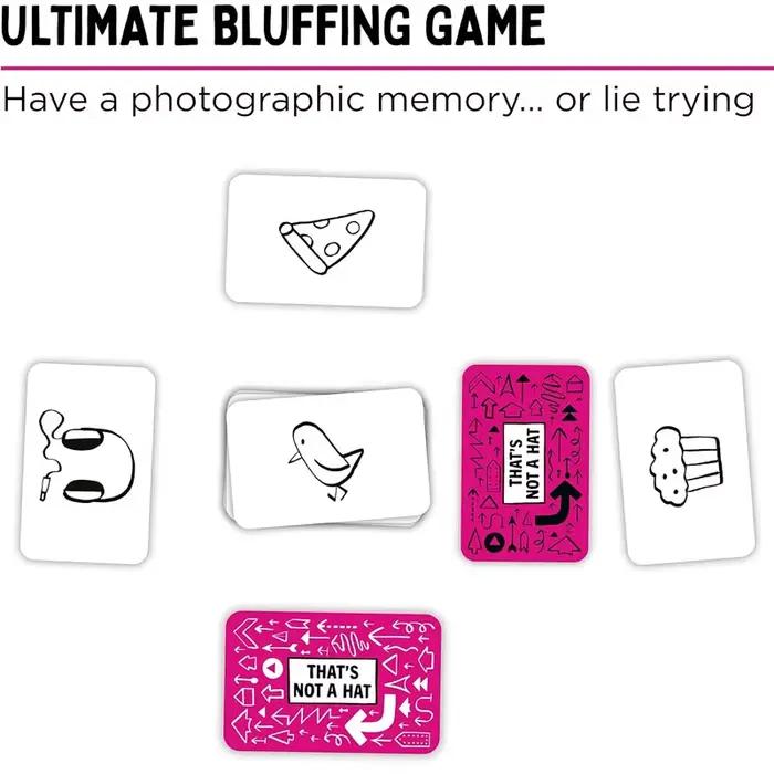 C'est pas un chapeau-Fun Bluffing & Memory Party Game pour tous âges | Idéal pour les rassemblements de la famille |