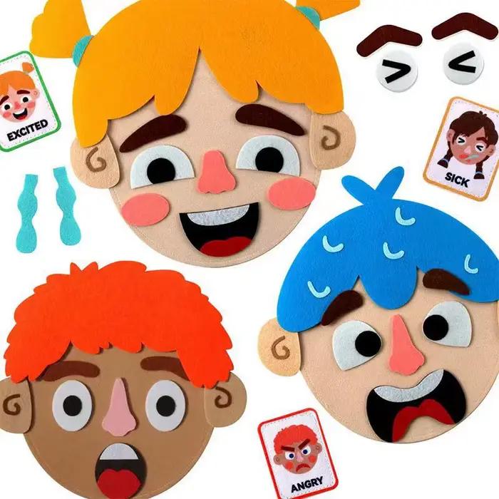 Planche d'apprentissage social et émotionnel pour enfants