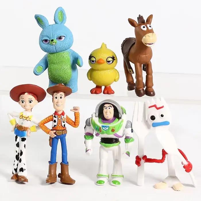 Disney – figurines en PVC Toy Story 4 Woody Jessie Buzz Lightyear Bullseye Forky Ducky Bunny