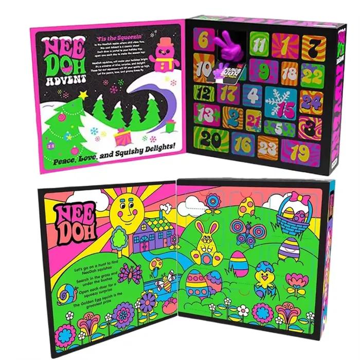 2026 Boîte mystère de Pâques : Jeu de la chasse aux œufs d'or, Fidget Squishy anti-stress avec surprise à presser pour la fête de Pâques des enfants