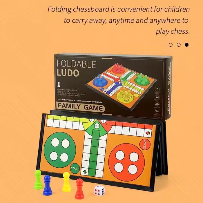 Ludo jeu ensemble jeu de stratégie Interaction des parents avec plateau pliable voyage jeu familial pour jouet de fête jeu de société interactif