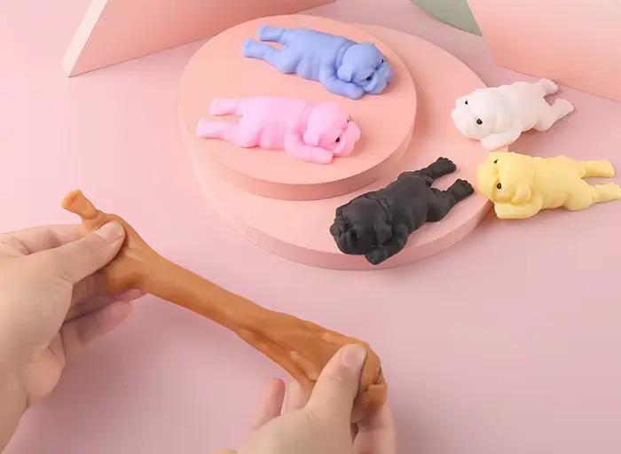 Squishy chiens Anime Fidget jouets Puzzle Simulation créative décompression jouet Kawaii chien anti-Stress jouets fête cadeaux de vacances