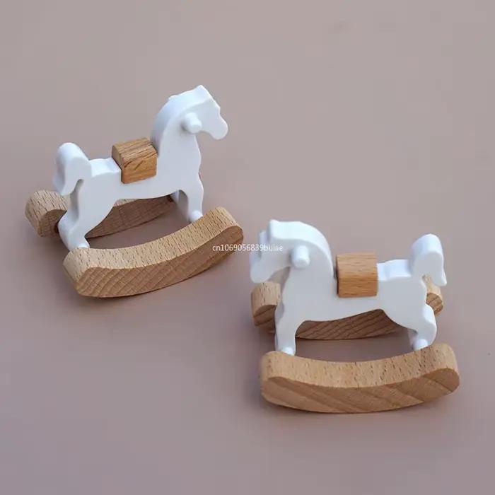 1:12 maison de poupée bébé chambre meubles accessoires toboggan/Cheval de Troie/Table/chaise de salle à manger/lit pour enfants semblant de jouer fournitures