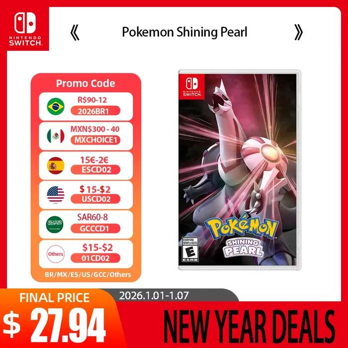 Jeu Nintendo Switch - Pokemon Shining Pearl - pour console Switch OLED Lite Carte de jeu 100% originale