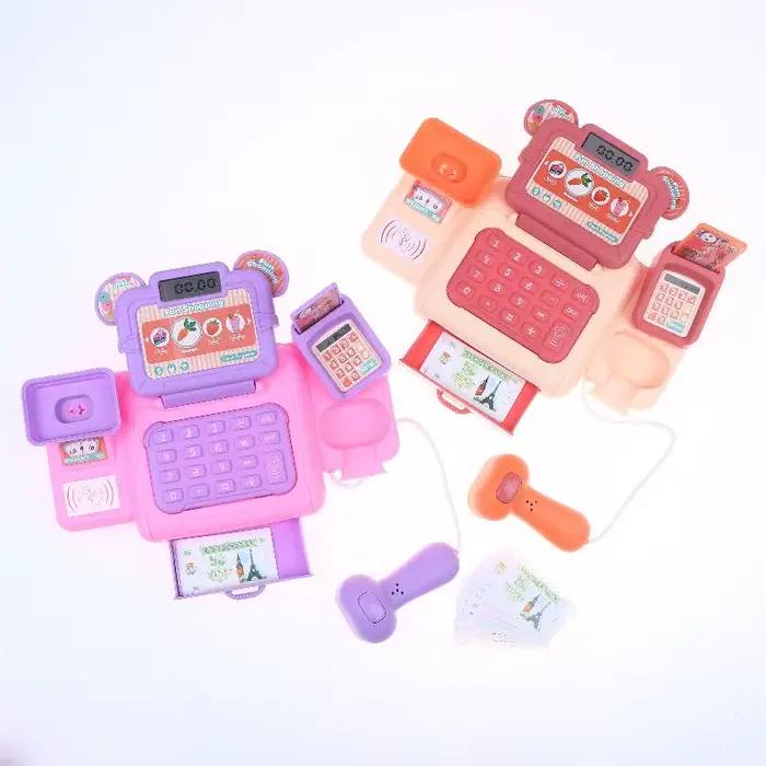 Ensemble de caisse enregistreuse avec sons et lumières pour les jeux de rôle entre enfants et parents.