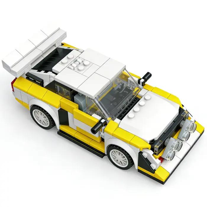 Ensemble de blocs de construction de modèle de voiture de course 3D