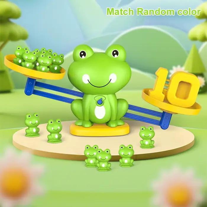 Jouets mathématiques amusants à l'échelle de grenouille pour enfants