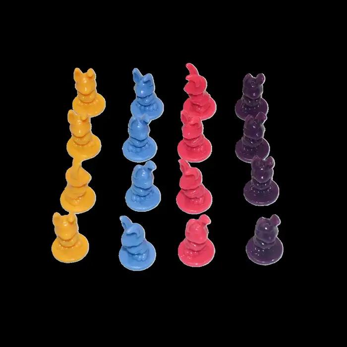 Lapin chastant des carottes