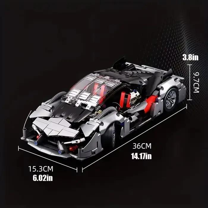 Ensemble de blocs de construction de voiture de sport 1:14