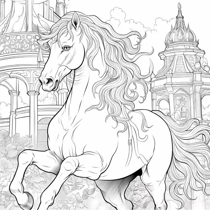 Livre de coloriage du monde magique des chevaux, idées, thème Graffiti, peinture, dessin, 20 Pages, peint à la main, soulagement apaisant pour adultes