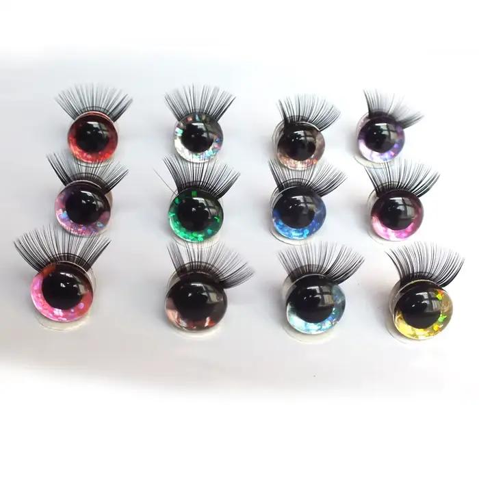 20 pièces jouet yeux avec cils 12-30mm