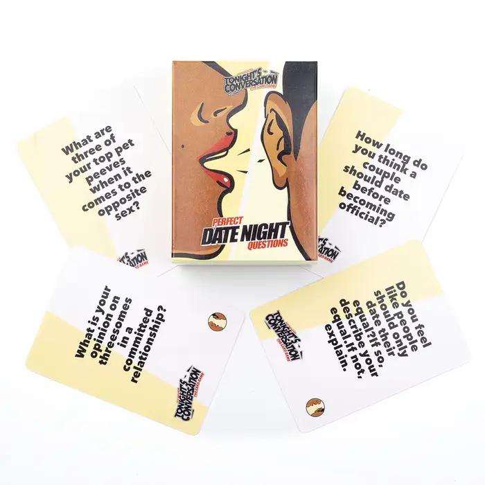CONVERSAISON DU SOIR : 100 questions ouvertes - Édition Soirée Romantique - Jeu de cartes pour des couples stimulés et éblouis