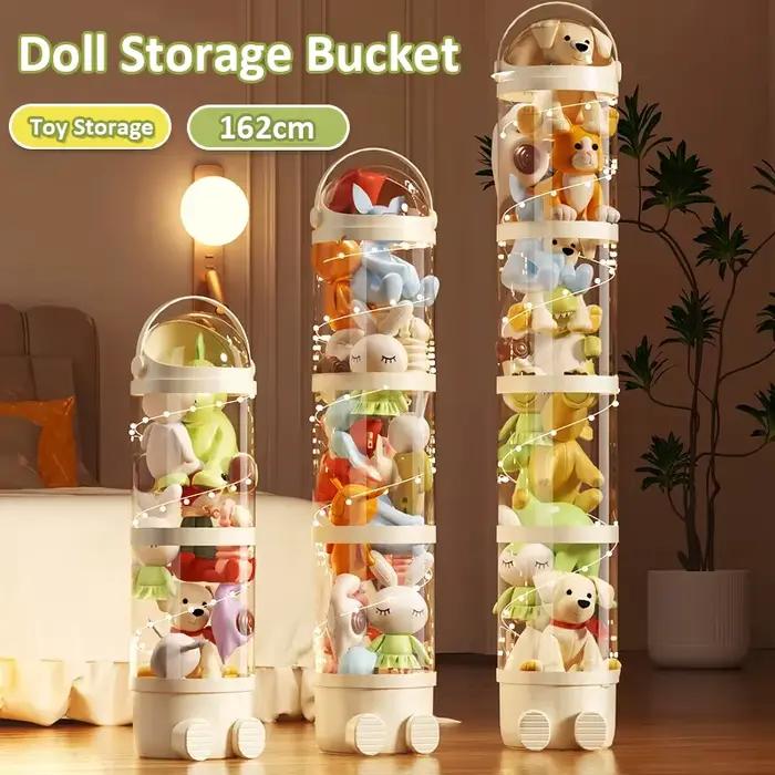 Boîte de rangement cylindrique pour poupée