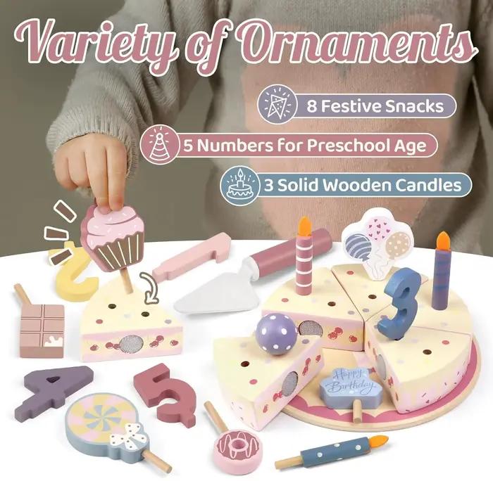 Jouets de cuisine en bois pour enfants