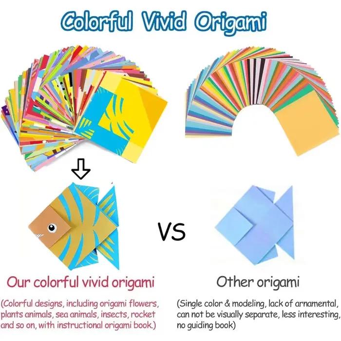 Kit Origami Artisanal 30 ou 96 Feuilles Papier Guide Débutants Enfants Occasions Spéciales