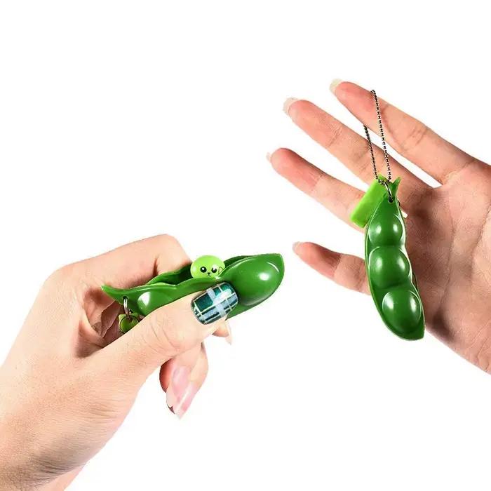 Peapod Fidget Toy – porte-clés à presser un haricot