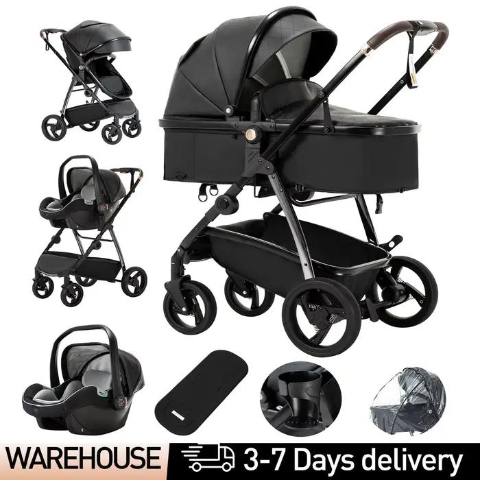 3 en 1 landau poussette Portable luxueux voyage