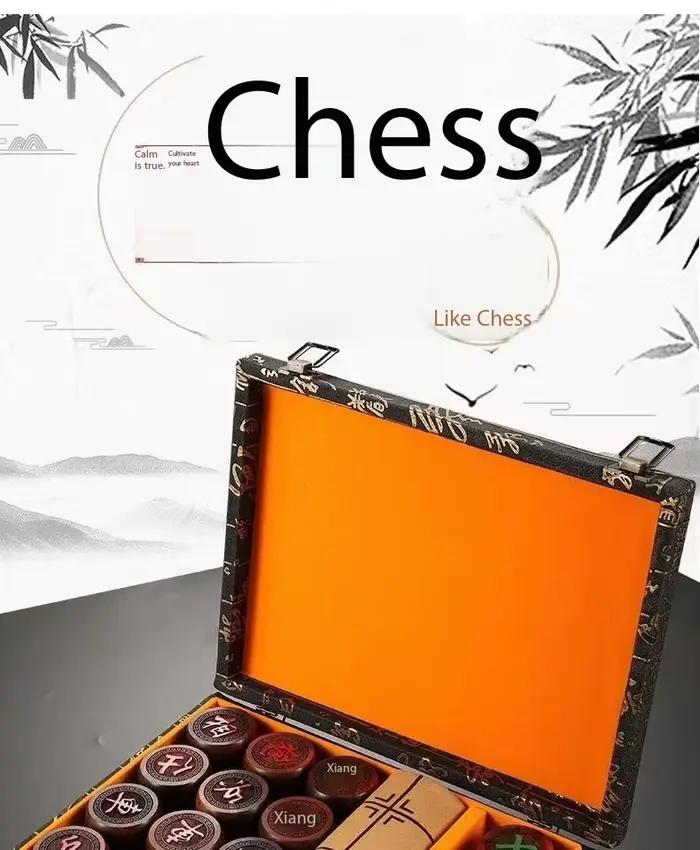 Jeu d'échecs professionnel en bois d'ébène