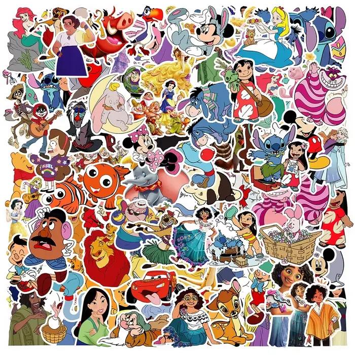 10/30/50/100/200 pièces Disney mignon mélange dessin animé Micky princesse autocollants ordinateur portable planche