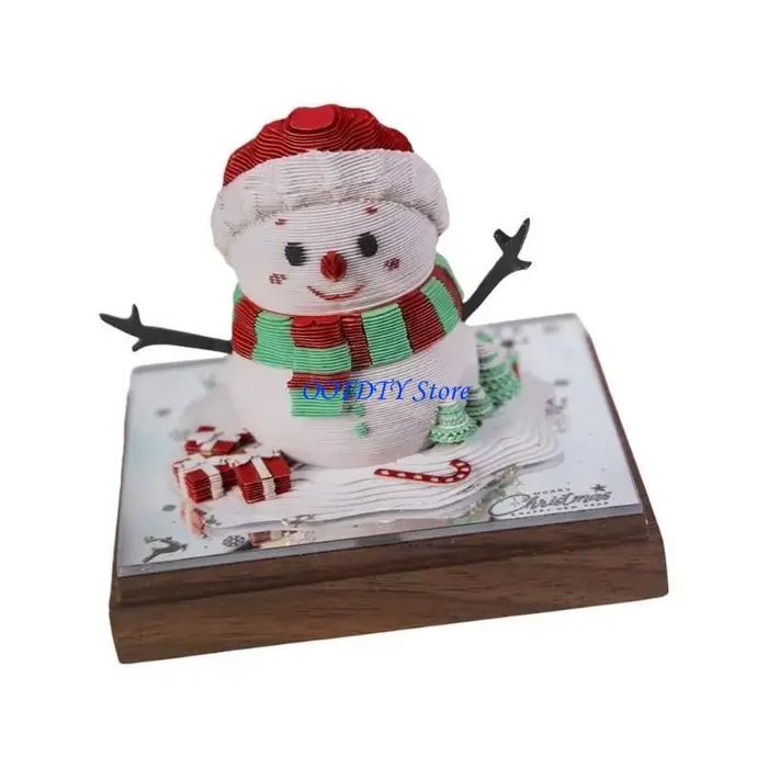 Calendrier bonhomme neige sculpté en papier déchirable 367A 2026