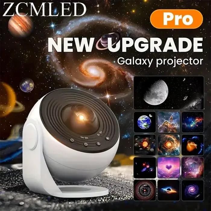 Projecteur de galaxie de veilleuse professionnelle Projecteur de ciel étoilé 360 °   Lampe planétarium rotative pour chambre d'enfants, décoration de mariage pour la saint-valentin