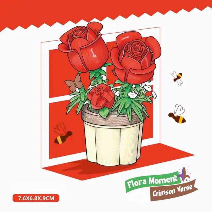 Ensemble de jouets de construction en forme de fleurs