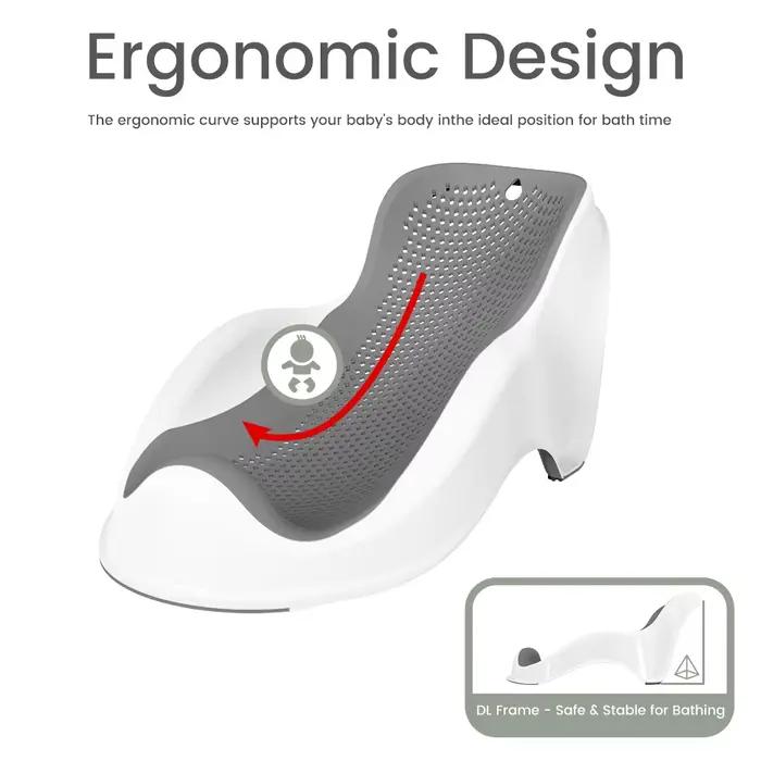Support de bain doux pour bébés nouveau-nés - Siège de bain ergonomique