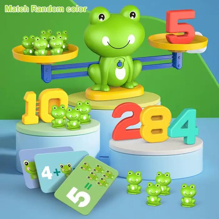 Jouets mathématiques amusants à l'échelle de grenouille pour enfants