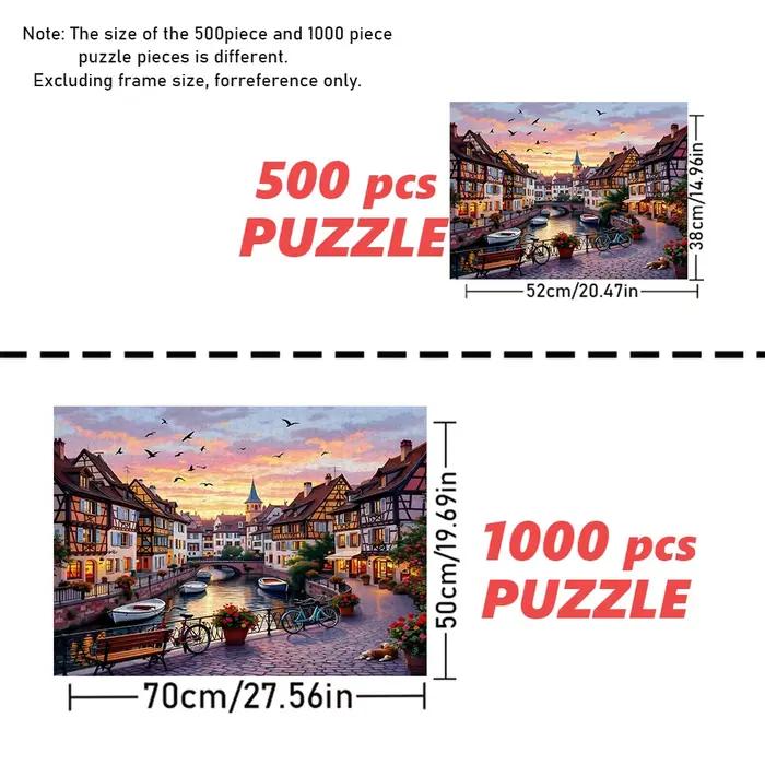 Un puzzle de haute qualité de 500/1000 pièces, parfait pour les adultes, est un jeu familial amusant qui aide à soulager le stress et est idéal pour les anniversaires.