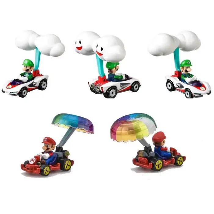 Nouvelle vente originale Hot Wheels Premium Super Mario Kart 1/64 voiture Miniature Mario Bros Hotwheels Mini modèle de voiture roues chaudes chariot